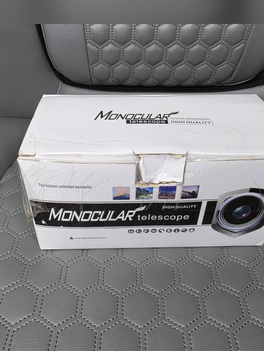 HD 12x50 Monocular Telescope w Tripod Phone Holder Open Box Kit